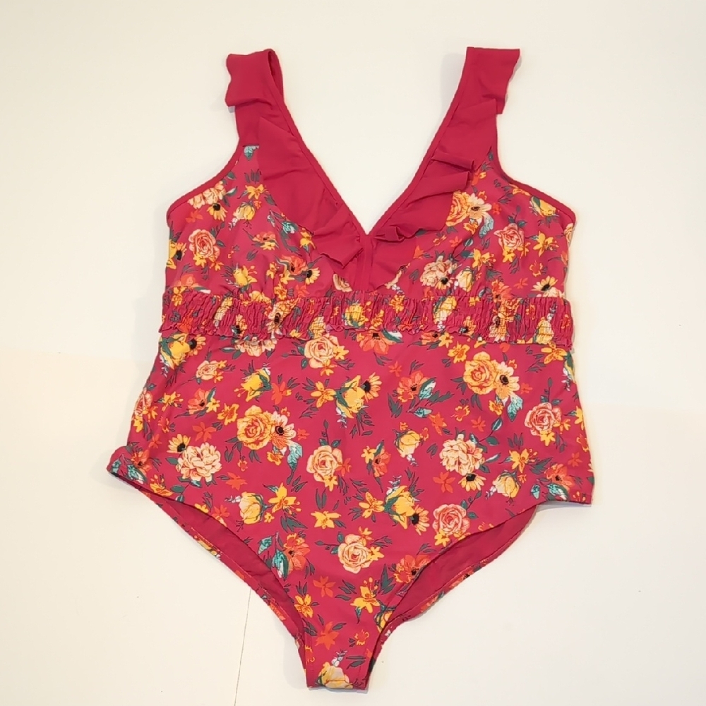 Penningtons Ruffled Floral One-Piece Swimsuit